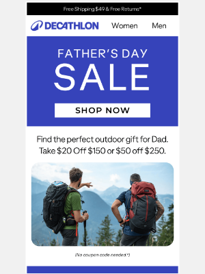 Decathlon - (1) Father's Day Sale: Big Savings!