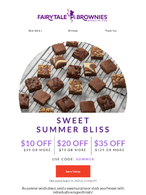 Fairytale Brownies - Summer's fading. This deal is, too!