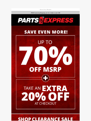 Parts Express - Final Days to Save BIG