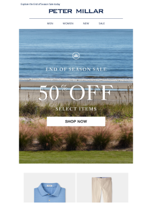 Peter Millar - Don’t Miss 50% Off Select Styles