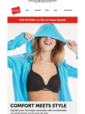 Hanes - Fashion-Forward First Layers Up To 50% Off