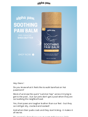Alpha Paw - 🔆 Protect your pup's paws from summer heat!