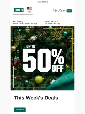 DICK'S Sporting Goods - Discover up to 50% off weekly DEALS.