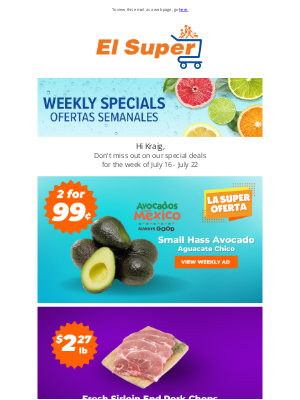 El Super Market - Kraig, Savor summer savings