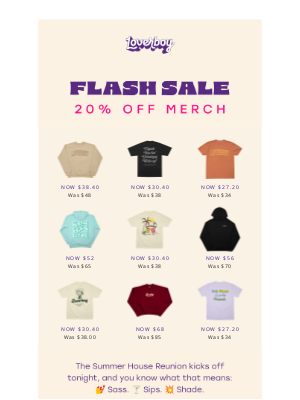 Loverboy - FLASH SALE: 20% Off Merch!