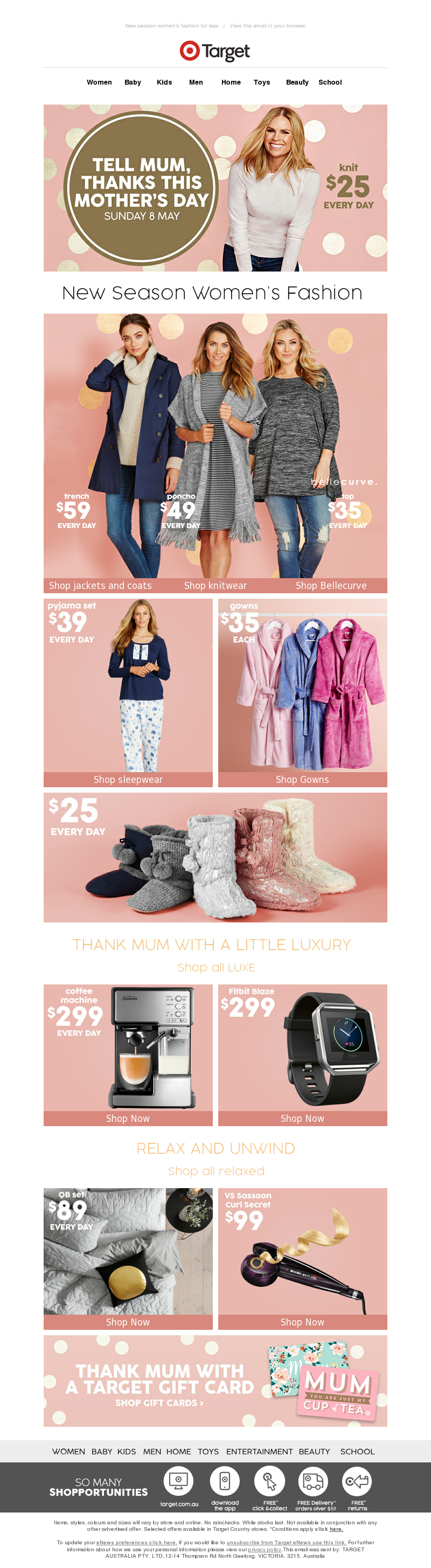 Target (AU) - Tell Mum, thanks this Mother's Day