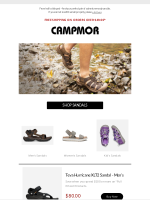 Campmor - Sandal Season Has Officially Arrived ☀️