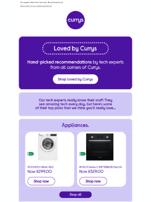 Currys (United Kingdom) - Expert picks made just for you!