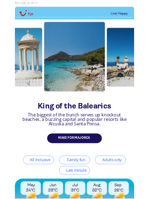 TUI (United Kingdom) - Take a peek. Majorca is calling your name 👀