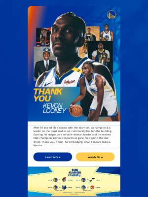 Golden State Warriors - A Decade of Kevon Looney 💙💛