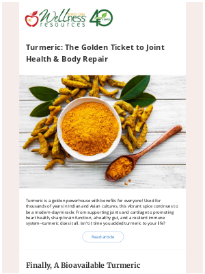 Wellness Resources - Turmeric: The Golden Ticket to Joint Health & Repair