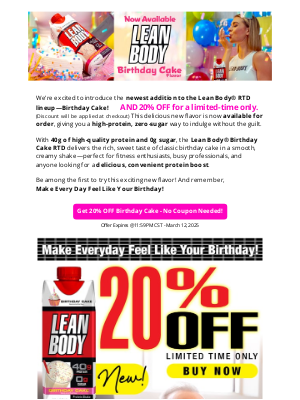 Lean Body for Her - NEW🎂 20% Off Lean Body Birthday Cake Shake