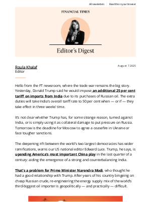 Financial Times - India’s conundrum