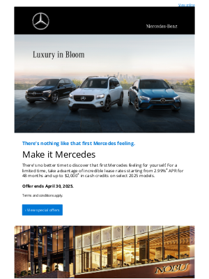 Mercedes-Benz (Canada) - Jeffrey, enter into Luxury in Bloom and discover special offers, stays, and more.