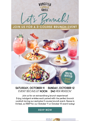 Bonefish Grill - Let's Brunch: 3-Course Brunch Pairing Event 🍳