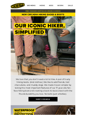 KEEN - Our Iconic Hiker, Simplified. Hello Circadia.