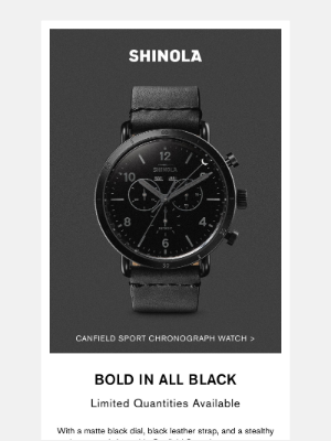 Shinola - The All-Black Canfield Sport