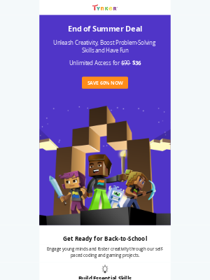 Tynker - End of Summer Special: Tynker Now for Only $36! 🚀