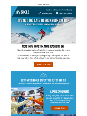 Ski - Feel the FOMO? It’s Not Too Late to Ski