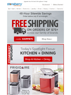 Stoneberry - Get Cookin' With Free Shipping!