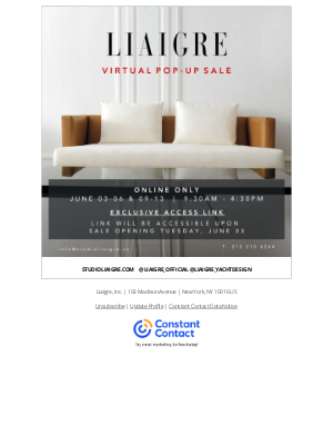 Donghia - TOMORROW | VIRTUAL POP-UP SALE OPENING