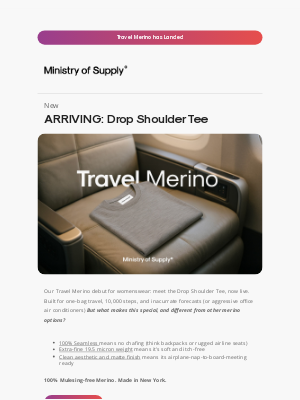 Ministry of Supply - Our FIRST Women's Travel Merino