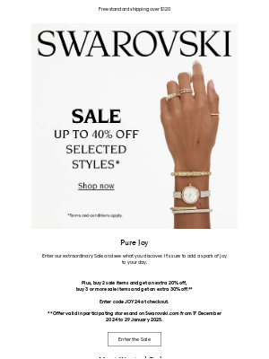 Swarovski (Australia) - Don’t miss our stunning Sale