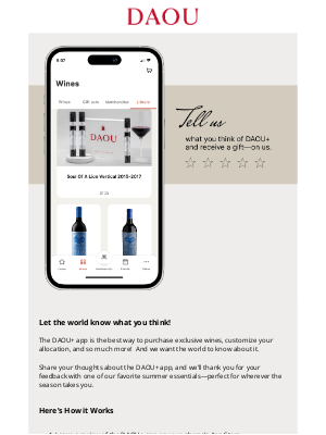 DAOU Vineyards - Let the world know your opinion!