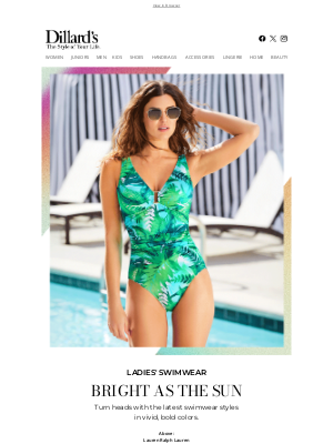 Dillard's - Ladies' Swimwear: Bright As The Sun