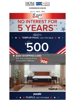HOM Furniture - Super Savings Weekend On The Best Mattress Brands!