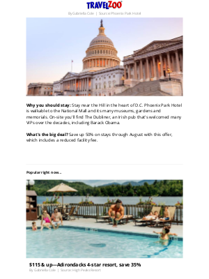 Travelzoo - $125-$155—Long weekend stays on Capitol Hill, 50% off