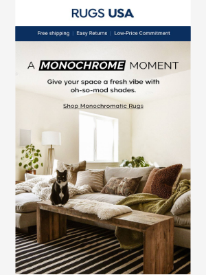Rugs USA - Spotlight On: Monochromatic Rugs