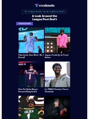Vivid Seats - Draft Day Recap 📰 NFL Schedule Drops Soon 🏈