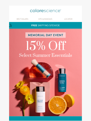 Colorescience - LAST CHANCE: 15% off sun season favorites