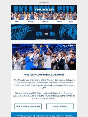 Oklahoma City Thunder - Western Conference Champs!