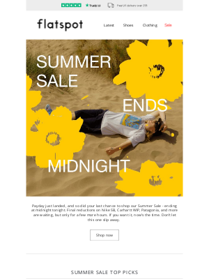 Flatspot - Final call - sale ends tonight
