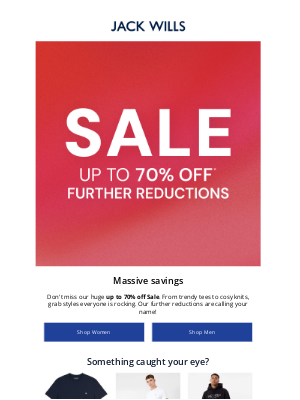 Jack Wills (United Kingdom) - FURTHER REDUCTIONS: Up to 70% off