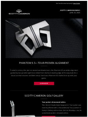 Scotty Cameron - New Tour Putters in the Gallery Online Store