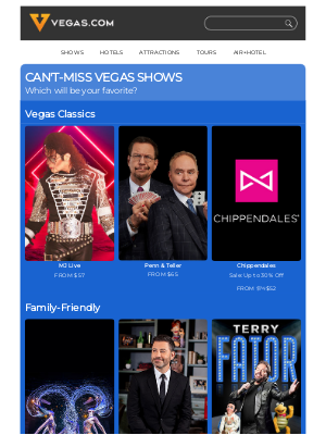 Vegas - Shows From $26 | Vegas Is Calling 📞