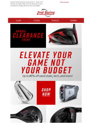 2nd Swing Golf - Our Best Deals of the Season Start Now ⛳ Price Drops, 10% OFF Used Wedges & More | Annual Clearance Event