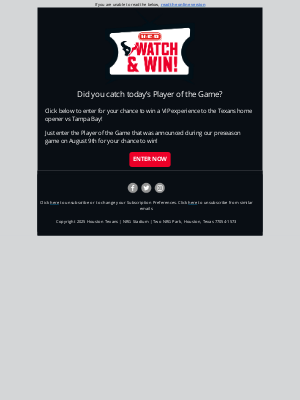 Houston Texans - Did you see today's Player of the Game?
