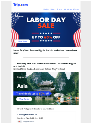 Trip Network - Labor Day Sale: Last Chance for Travel Savings!