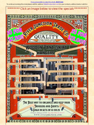 River Junction Trade Co. - Keep Your Trousers and Skirts Neat