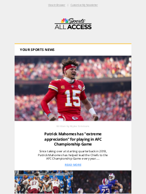 NBC Sports - Patrick Mahomes has 