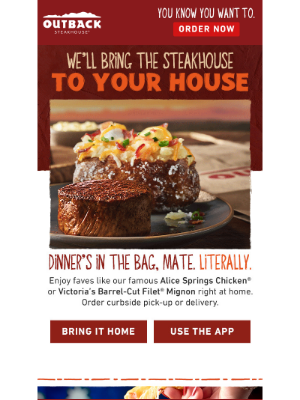 Outback Steakhouse - Bring The Steakhouse to YOUR House 🥩