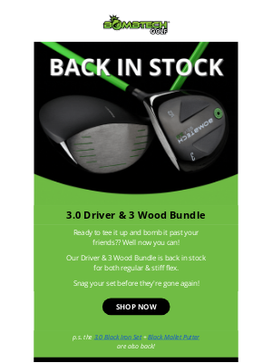 BombTech Golf - 🔥 TGIF - DRIVERS ARE BACK IN STOCK!!