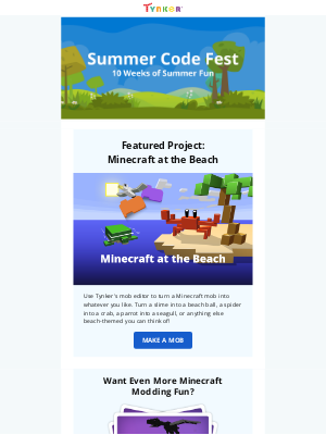 Tynker - Summer Code Fest: 10 Weeks of Fun! 🏖️