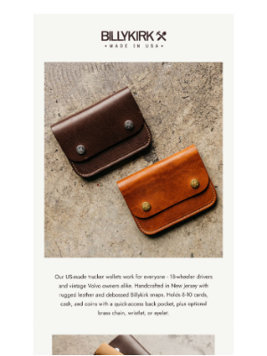 Billykirk, Inc. - Trucker Wallets For People Without Trucks