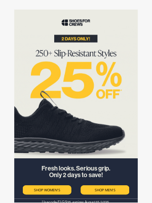 Shoes For Crews - 2 Days Only⚡25% Off Non-Slip Styles