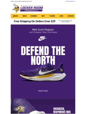 Minnesota Vikings - JUST IN! Nike Zoom Pegasus 41 >>